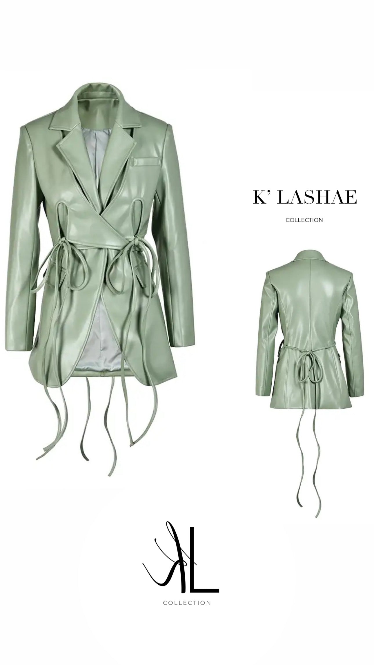 MINT 2 B | VEGAN LEATHER BLAZER (SPECIAL ORDER)